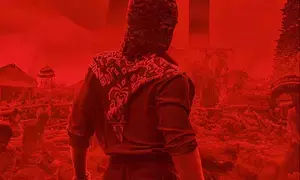 Allu Arjun looks over the ruins in a crimson frame in new ‘Pushpa 2: The Rule’ poster