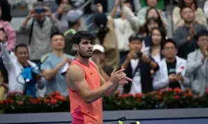 China Open: Alcaraz cruises past Italian big server, Medvedev overcomes Gael Monfils