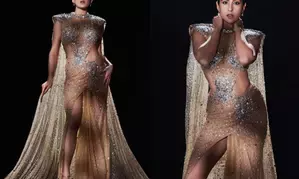 Sara Ali Khan radiates retro glamour in stunning golden gown, chic accessories