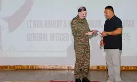 Bengal: Army’s Spear Corps felicitates Naib Subedar Hokato Sema