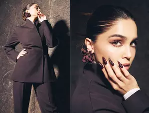 Sharvari Wagh tries to look unique in burgundy and floral look Sharvari Wagh tries to look unique in burgundy and floral look