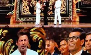 IIFA 2024: Karan Johar recreates ‘Kabhi Khushi Kabhie Gham’ moment with SRK