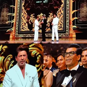 IIFA 2024: Karan Johar recreates ‘Kabhi Khushi Kabhie Gham’ moment with SRK