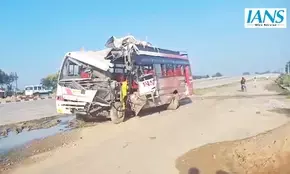 Three killed, 15 injured as bus crashes into truck in Bihars Rohtas
