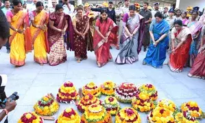 Telangana’s nine-day festival Bathukamma begins with gaiety