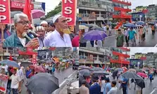 Left parties hold rallies in Agartala demanding protection for minorities in B’desh