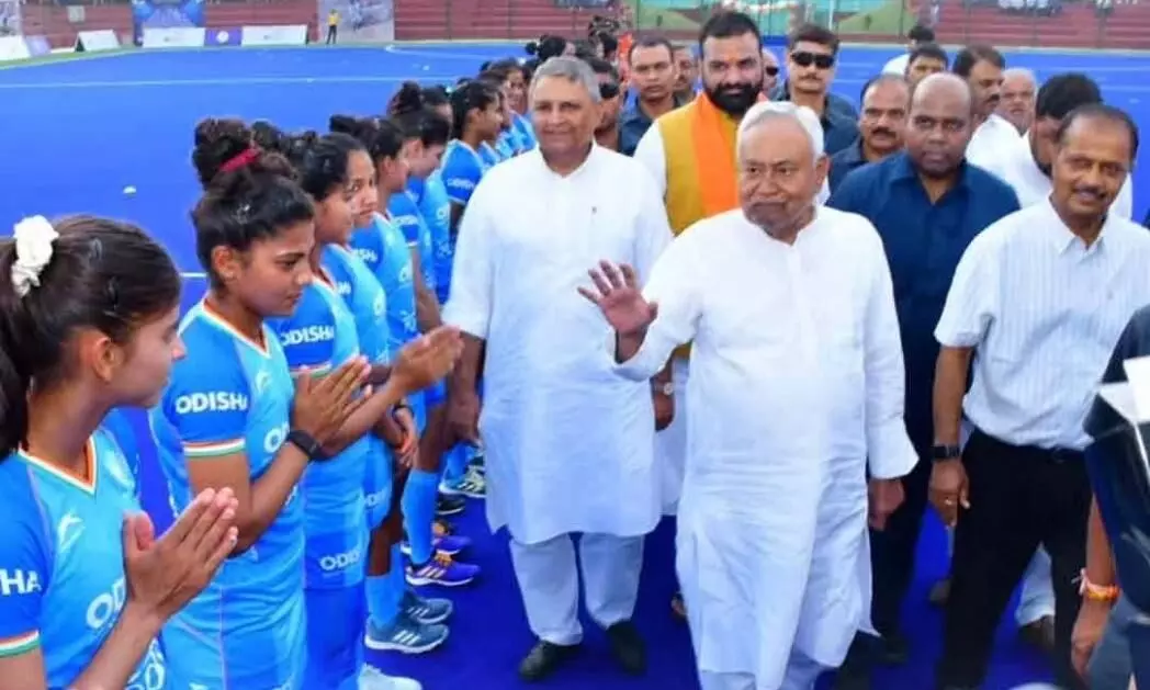 Bihar CM Nitish Kumar Unveils Logo and Mascot for Womens Asian Champions Trophy 2024 Bihar CM Nitish Kumar Unveils Logo and Mascot for Womens Asian Champions Trophy 2024