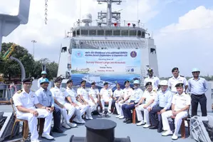 GRSE delivers INS Nirdeshak to Indian Navy GRSE delivers INS Nirdeshak to Indian Navy