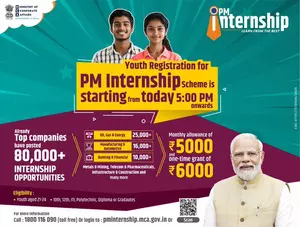 Registration for PM Internship Scheme begins, over 80,000  opportunities available
