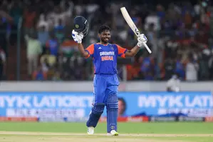 3rd T20I: Samson hits maiden ton as India set new records with series sweep of Bangladesh (ld)