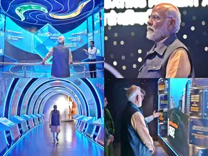 In a surprise visit, PM Modi visits PM GatiShakti Anubhuti Kendra at Bharat Mandapam