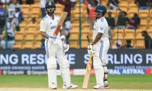 1st Test: Kohli, Sarfaraz hit counter-attacking fifties as India end day three at 231/3