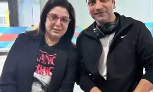 Farah Khan meets celeb chef Kunal Kapoor at Airport