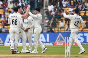 1st Test: NZ need 107 to win after ORourke and Henry three-fers bowl out India for 462