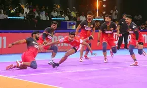 PKL Season 11: Gujarat Giants beat Bengaluru Bulls as Pardeep Narwal reaches 1700-point milestone