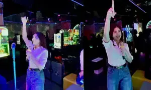Bhumi Pednekar channels her inner singer at a Singaporean karaoke club