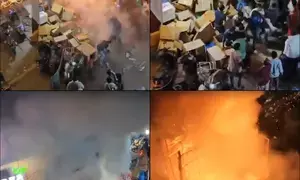 Fire breaks out at firecracker shop in Hyderabad