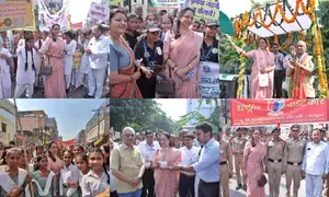 Hema Malini raises awareness about ‘Swachata Abhiyan’ in Vrindavan