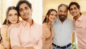 Aditi Rao, Siddharth share heartwarming moments with Kamal Haasan and Mani Ratnam