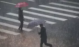Heavy rain halts trains in Japan, triggering landslide risks