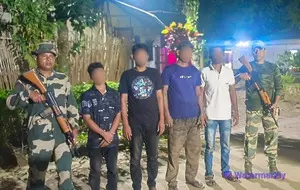 12 more Bangladeshi nationals apprehended in border areas of Meghalaya & Tripura