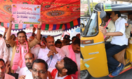 KTR travels in auto-rickshaw, reminds Rahul Gandhi of his promises