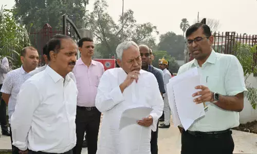 Bihar CM Nitish Kumar Inspects Bharat Ratna Maulana Abul Kalam Azad Memorial Park Construction