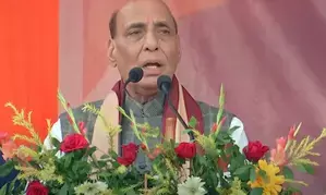 Congress playing fraud in name of caste census: Rajnath Singh