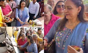 Hema Malini shares pictures from her Gopashtami celebrations