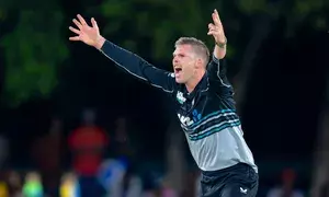 Lockie Fergusons hat-trick powers New Zealand to five-run victory over Sri Lanka in low-scoring thriller
