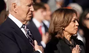 Harris appears with Biden for first time since conceding election