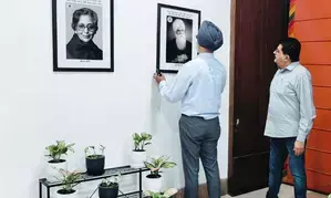 Photos of 10 Punjabi literary icons installed in Delhi’s Punjab Bhawan