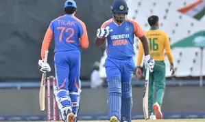 4th T20I: Blistering tons by Samson, Varma take India to record 283/1 against South Africa