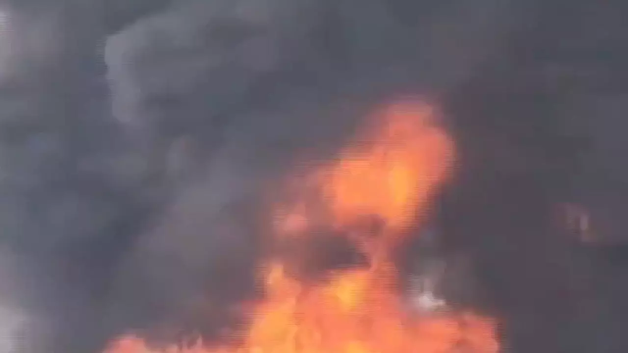 Massive Fire Breaks Out in Hi Care Factory in Jaipur’s Manoharpur, Causes Extensive Damage Massive Fire Breaks Out in Hi Care Factory in Jaipur’s Manoharpur, Causes Extensive Damage