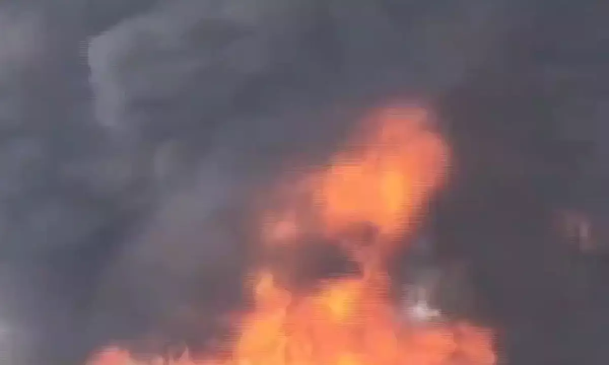 Massive Fire Breaks Out in Hi Care Factory in Jaipur’s Manoharpur, Causes Extensive Damage