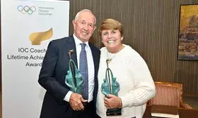 Jane Figueiredo, Vitaliy Petrov bag IOC Coaches Lifetime Achievement Awards 2024
