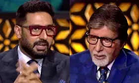 Abhishek to Amitabh: Whose shoes are those?