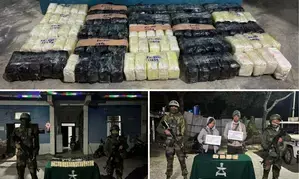 Drugs valued at Rs 85.95 cr seized in Mizoram, two Myanmarese held