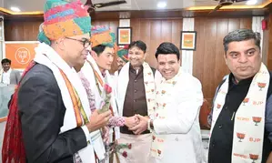 Singapore delegation visit BJP office in Rajasthan