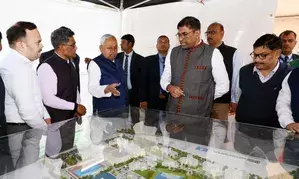 Nitish Kumar inspects under-construction SDRF campus in Patna