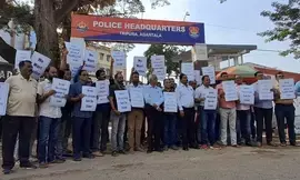 Tripura Cricket Association functionaries protest for immediate arrests in multi-crore scam