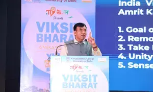 Sports Minister stresses on youth’s role in achieving ‘Viksit Bharat’ at Delhi college event
