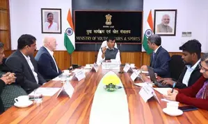 India should target FIFA top 50 rankings in next 10 years, Dr Mansukh Mandaviya tells AIFF prez