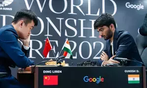 World Chess Championship: Gukesh holds Ding with black pieces in tame Game 4