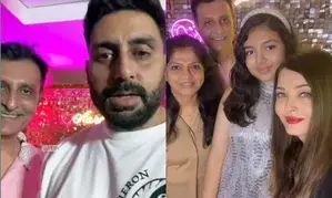 Viral video confirms Abhishek Bachchan’s presence at daughter Aaradhya’s birthday celebrations