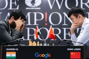 World Chess Championship: Ding Liren dodges a bullet as Gukesh misses chances in draw (Ld) World Chess Championship: Ding Liren dodges a bullet as Gukesh misses chances in draw (Ld)