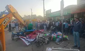 Gurugram: Demolition drive conducted from bus stand to Sheetla Mata Mandir Road