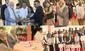 PM Modi attends Sneh Milan programme at Union Minister CR Patil’s house