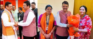 Rajasthan CM, Dy CM attend swearing-in ceremony of Devendra Fadnavis in Maha