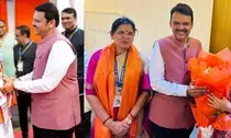 Rajasthan CM, Dy CM attend swearing-in ceremony of Devendra Fadnavis in Maha